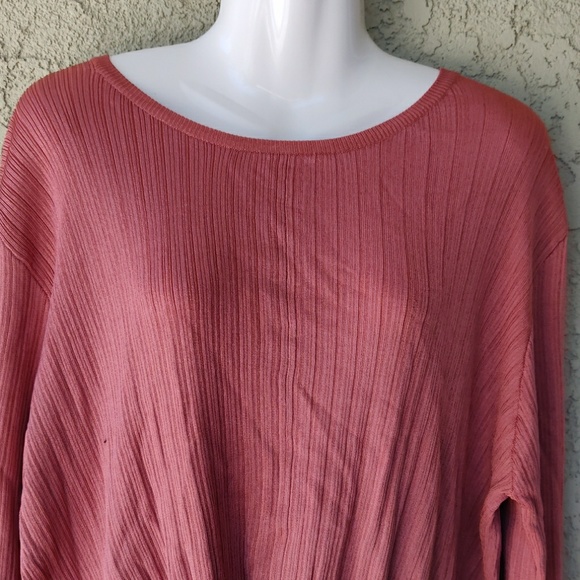 Umgee front knot slit sleeved Kendall sweater top - Picture 6 of 8